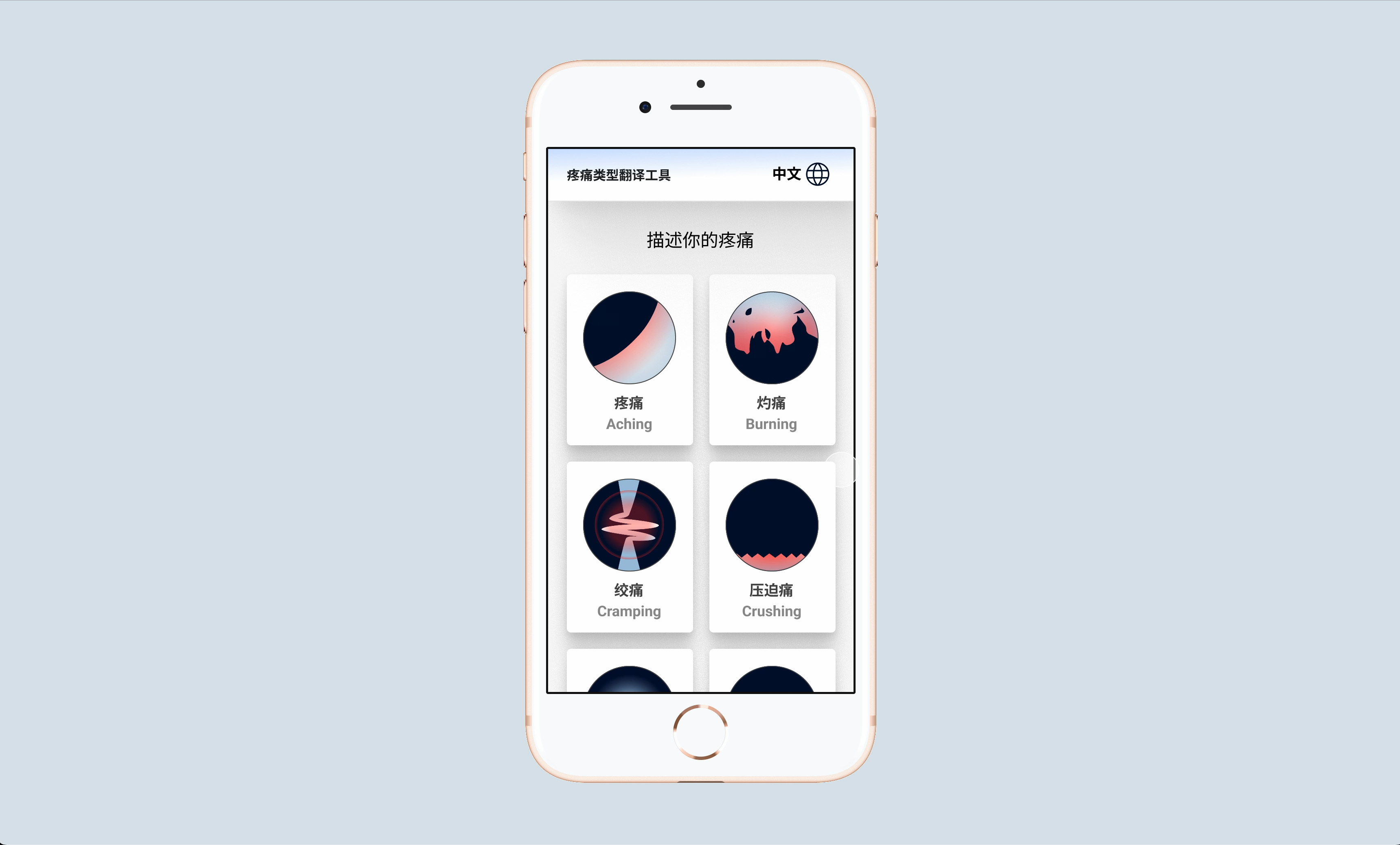 the app on a mobile phone in Chinese