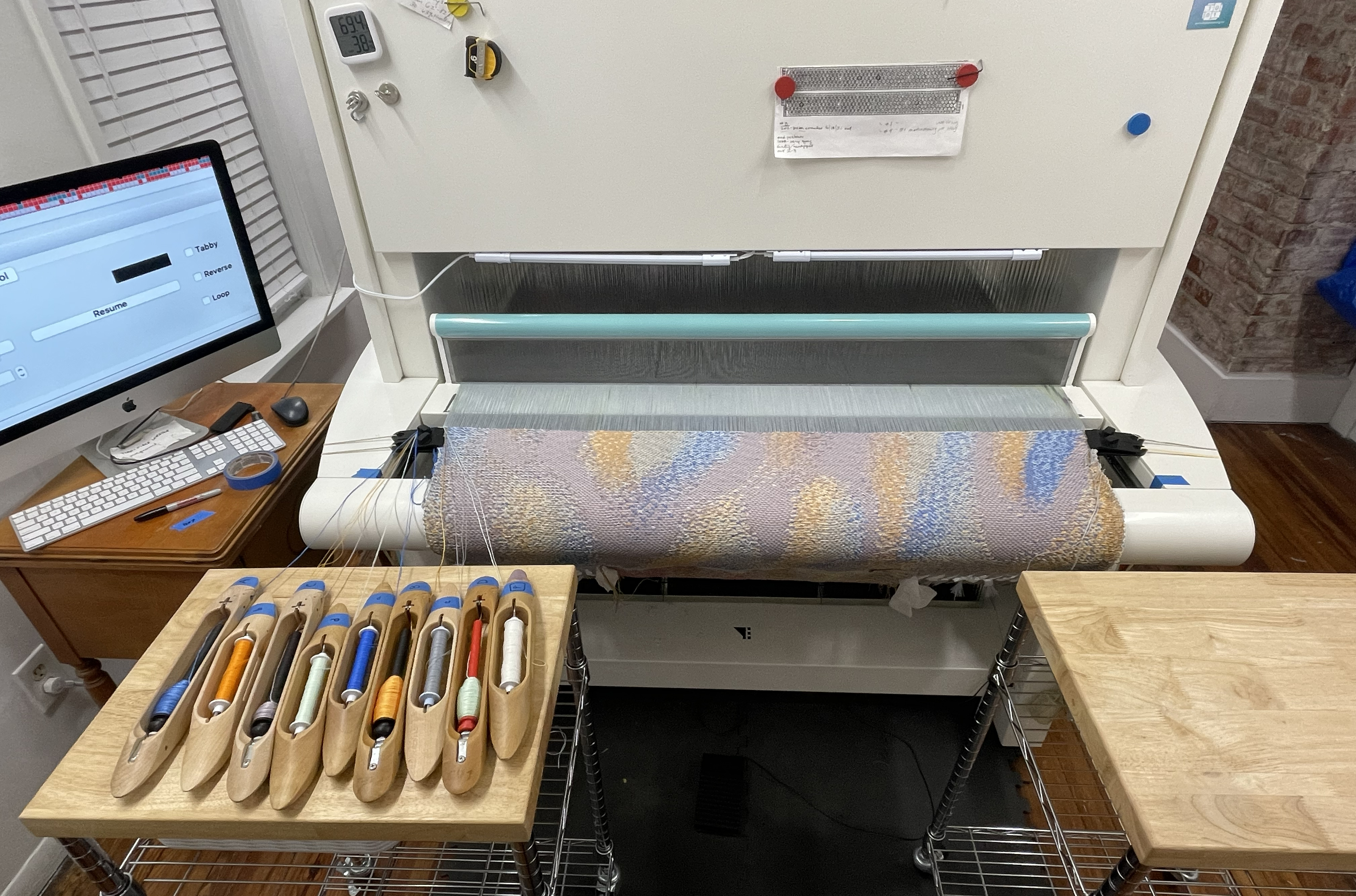 Miekeljohn's loom setup