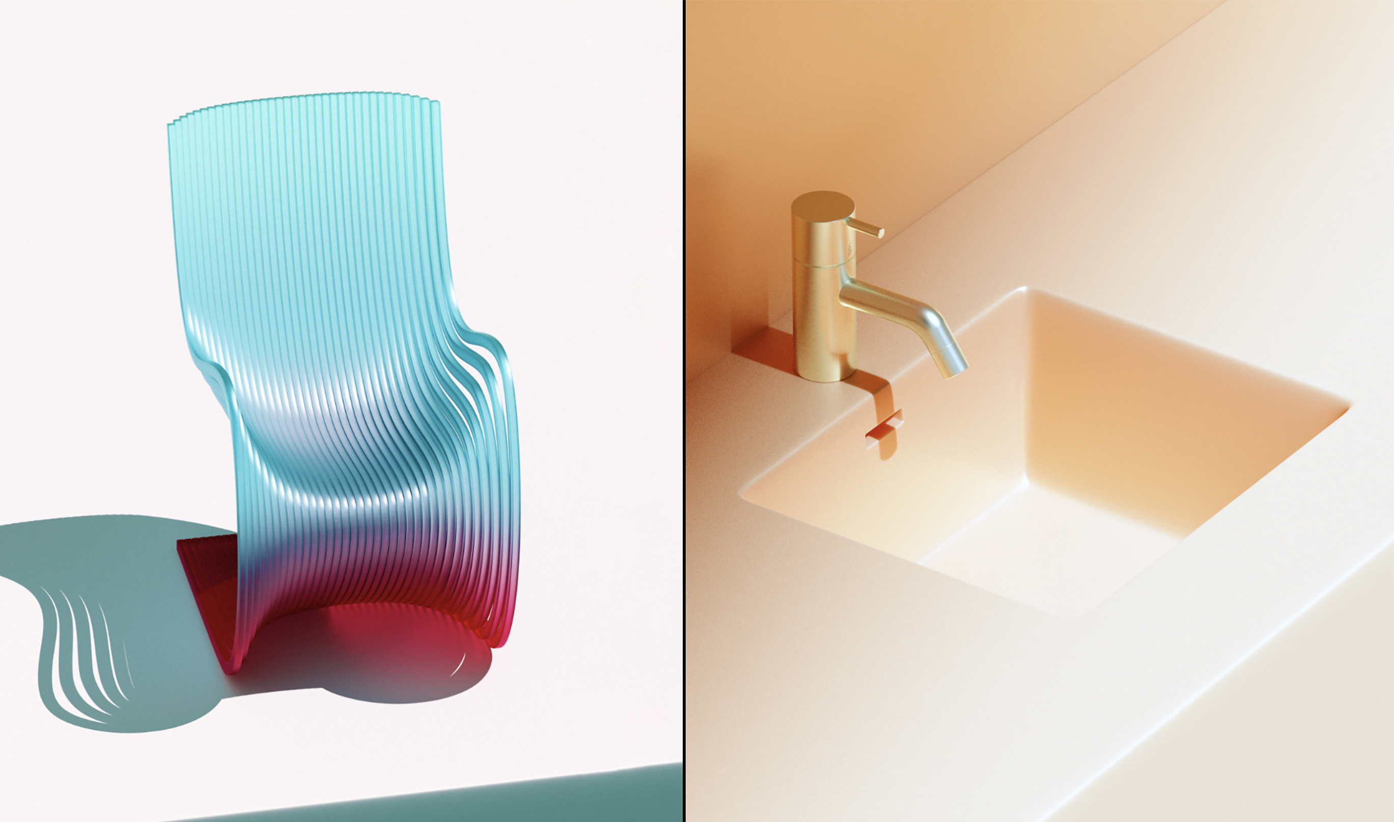 digital renderings of products by Zhijie Lin