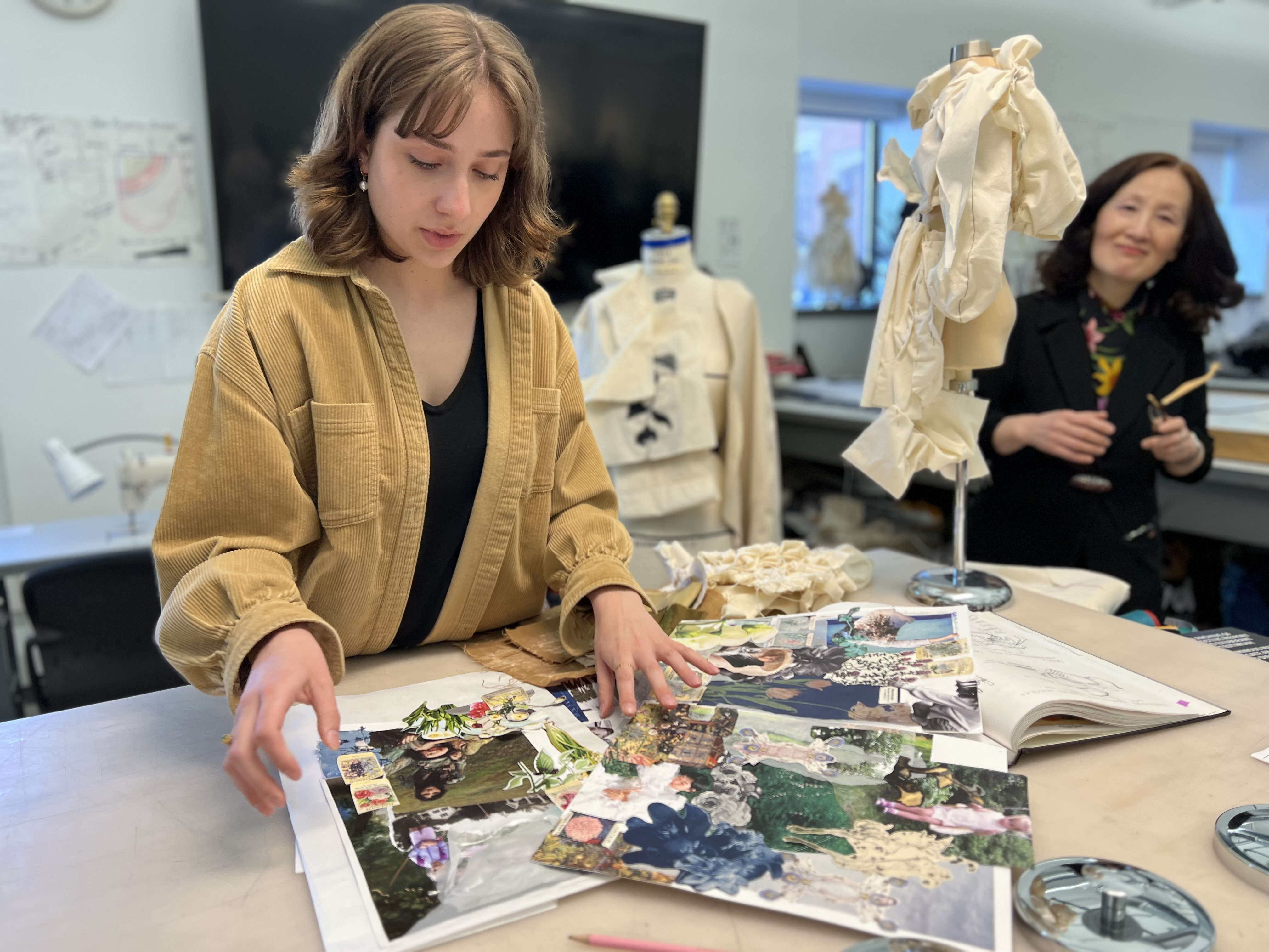 another Apparel Design student at work in the Canal Street Studios at RISD