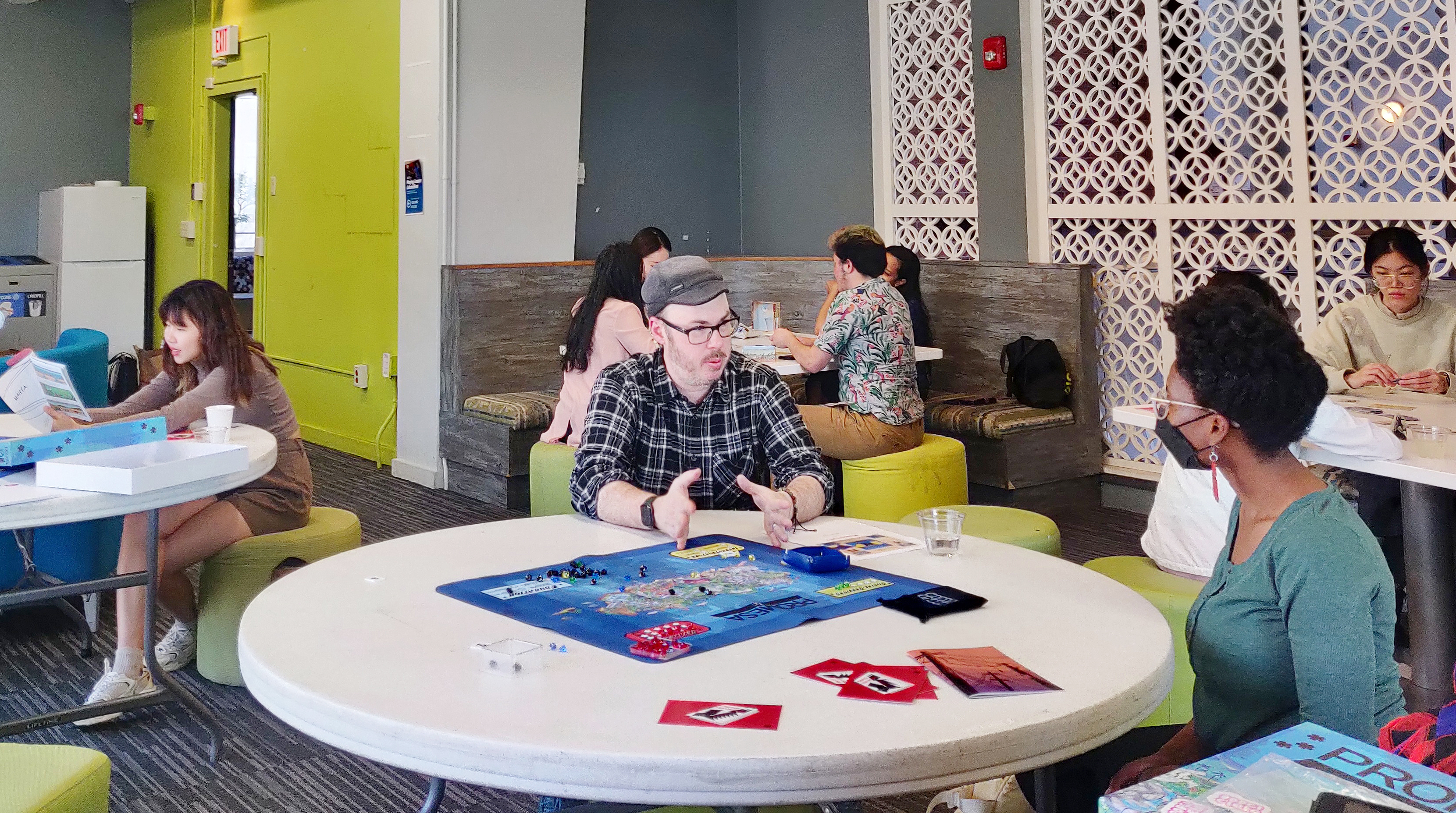participants play board games