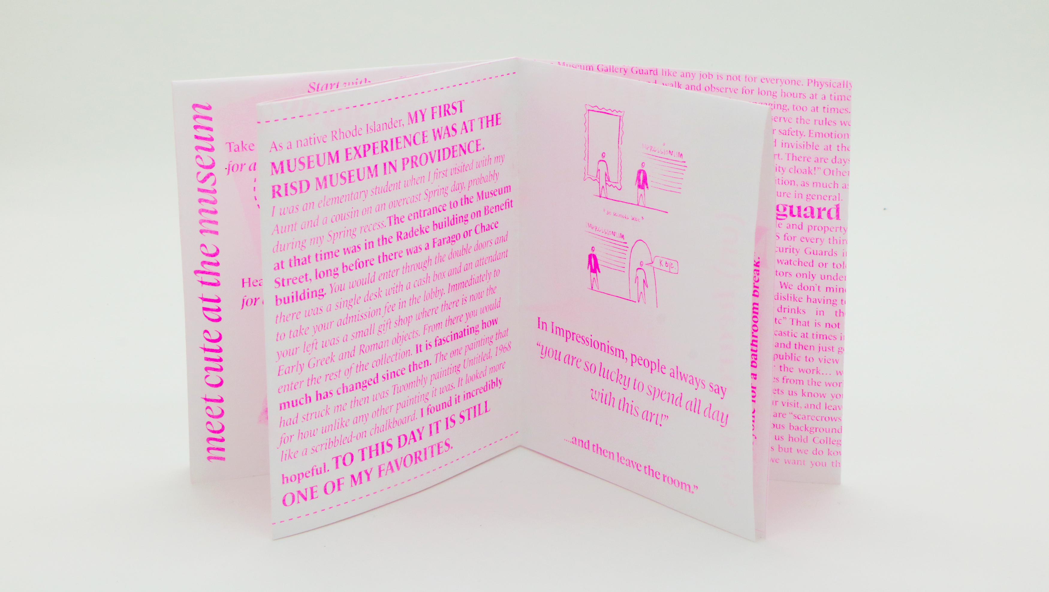 Bosamia and Pinapotu's zine for museum visitors