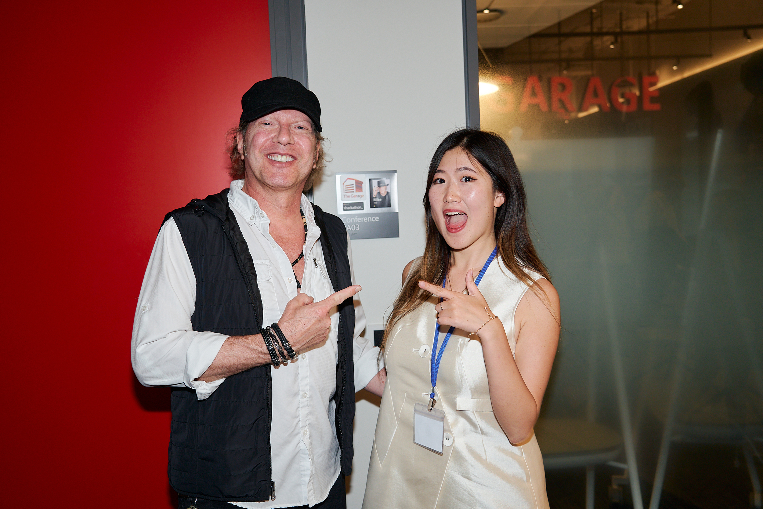 conference organizers goof around