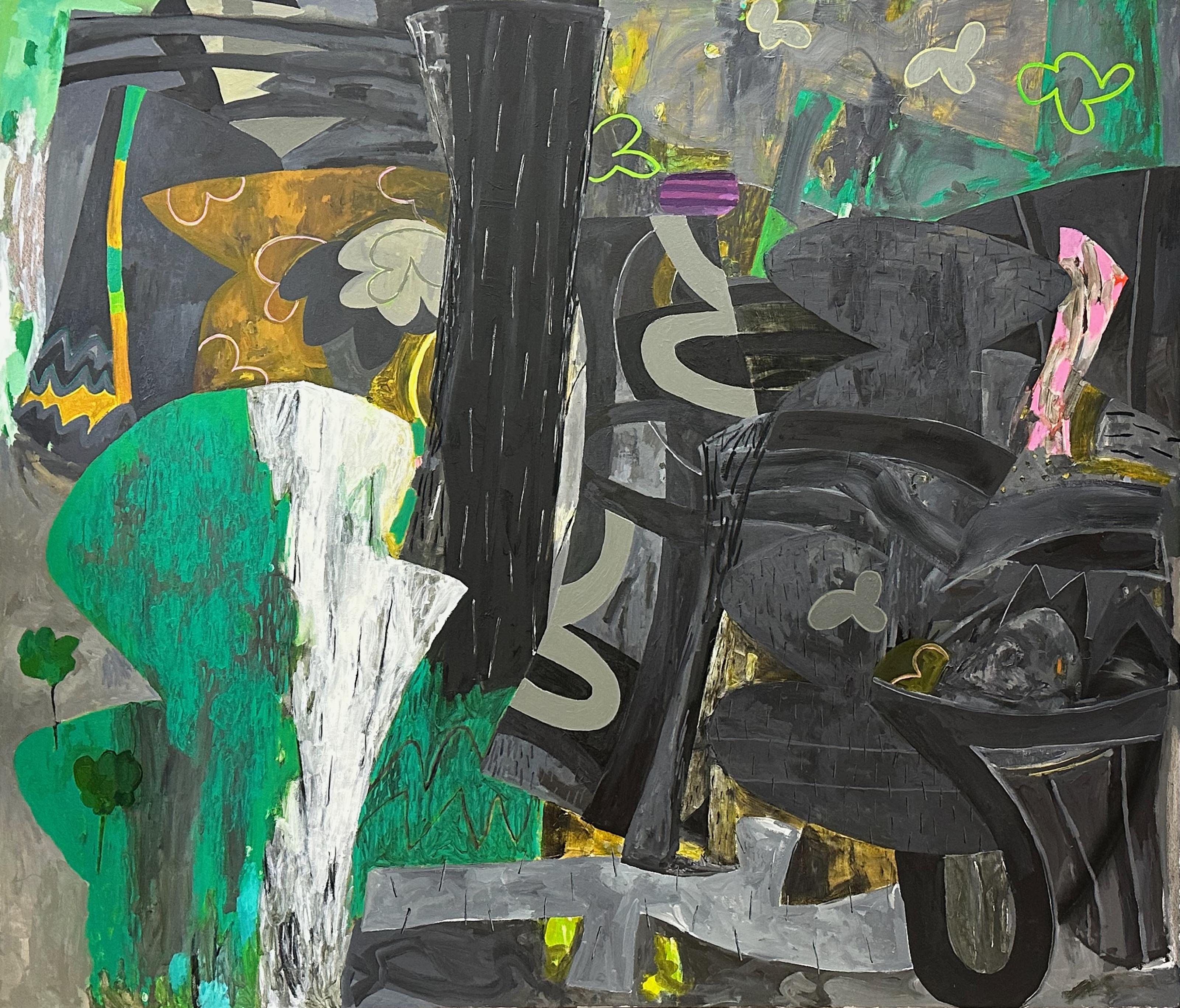 vibrant abstract painting by Associate Professor Alfredo Gisholt