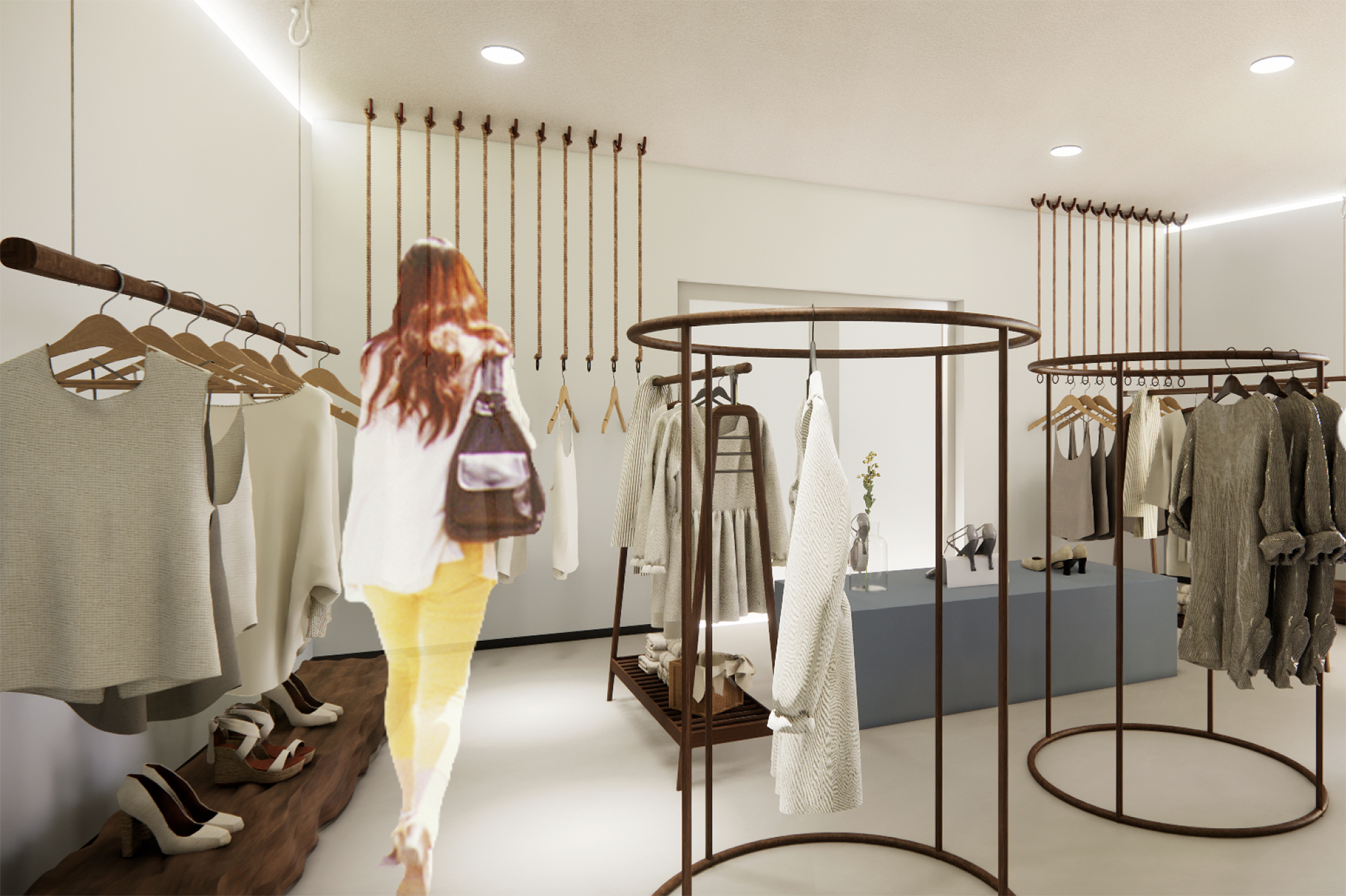 rendering of boutique space in the family center