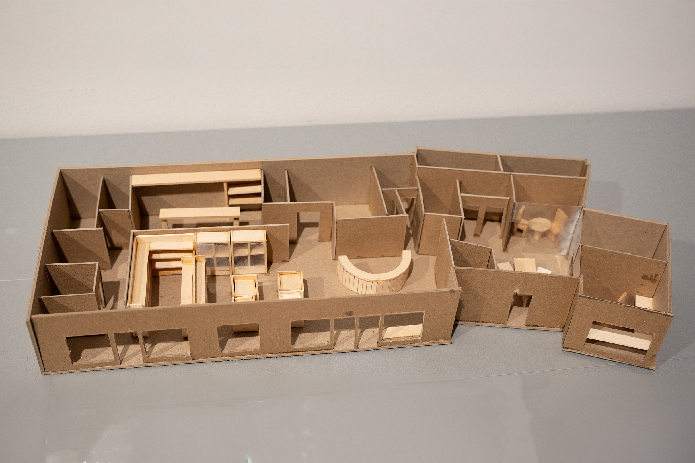 cardboard model of the project that won third prize