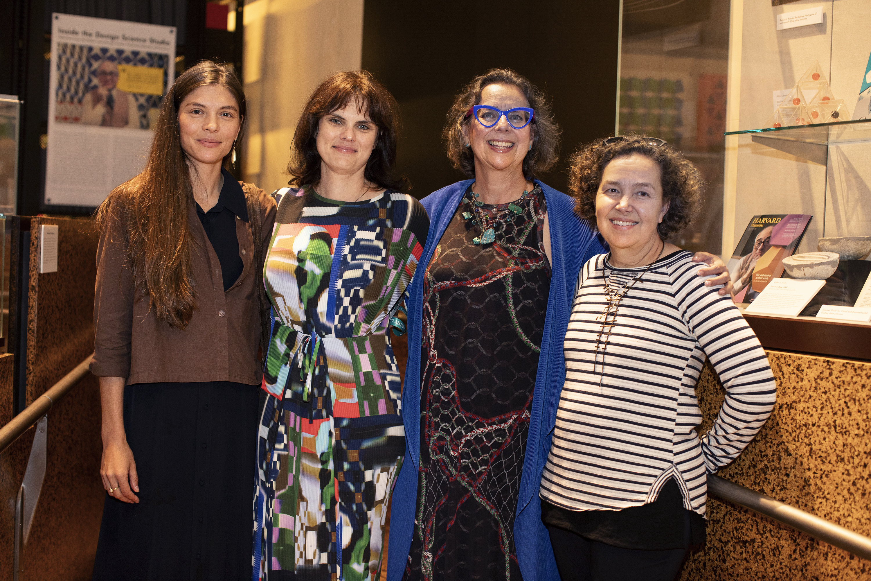 conference organizers Sasha Krieger and Margot Nishimura pose with speakers
