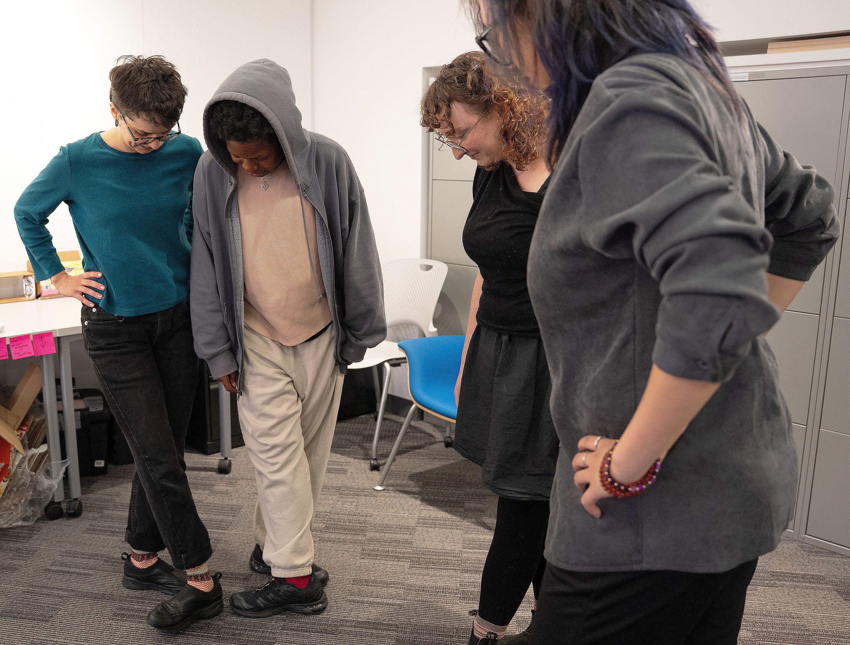 students learn ballet positions
