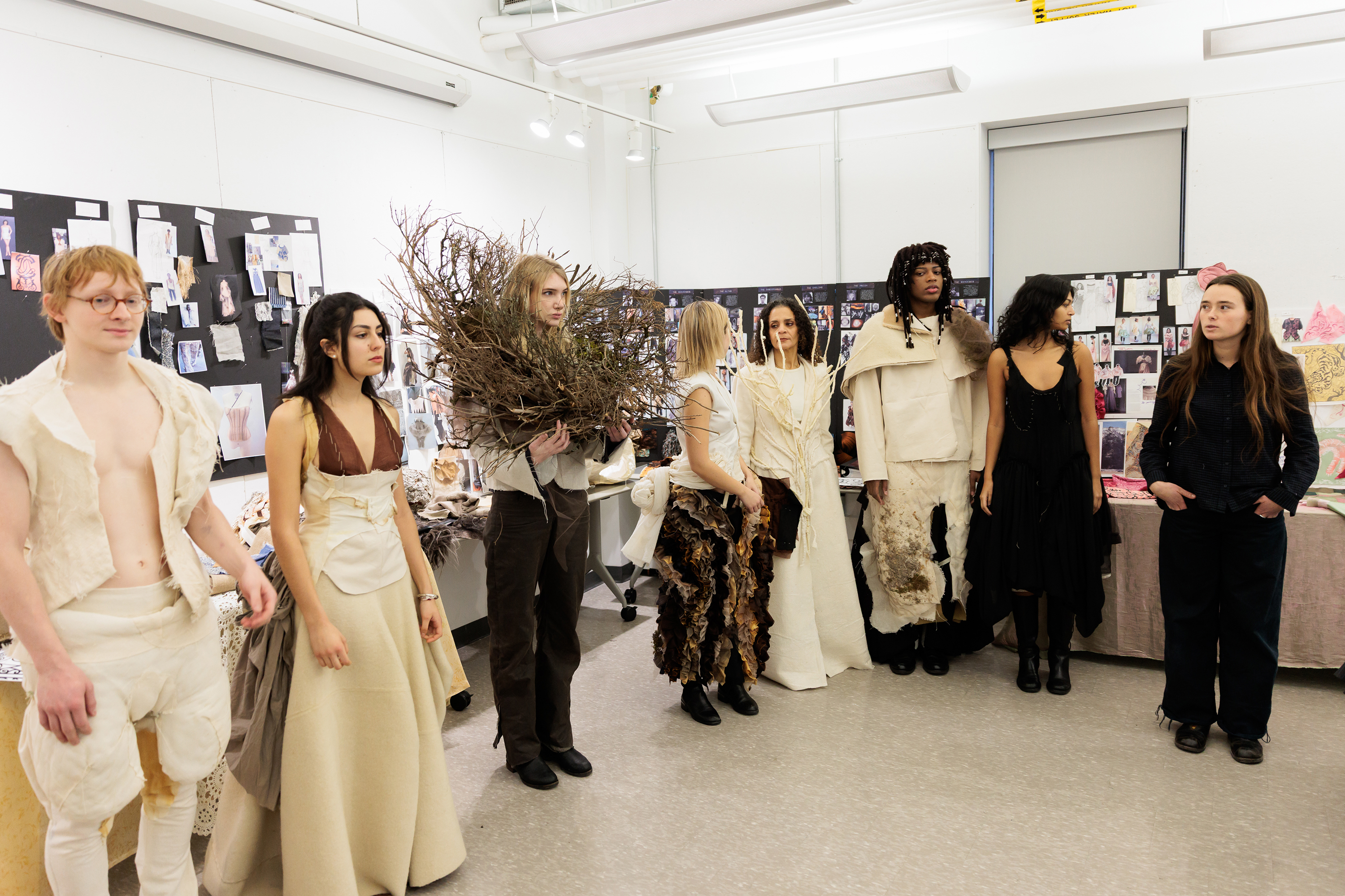 Apparel Design senior shows her collection in progress