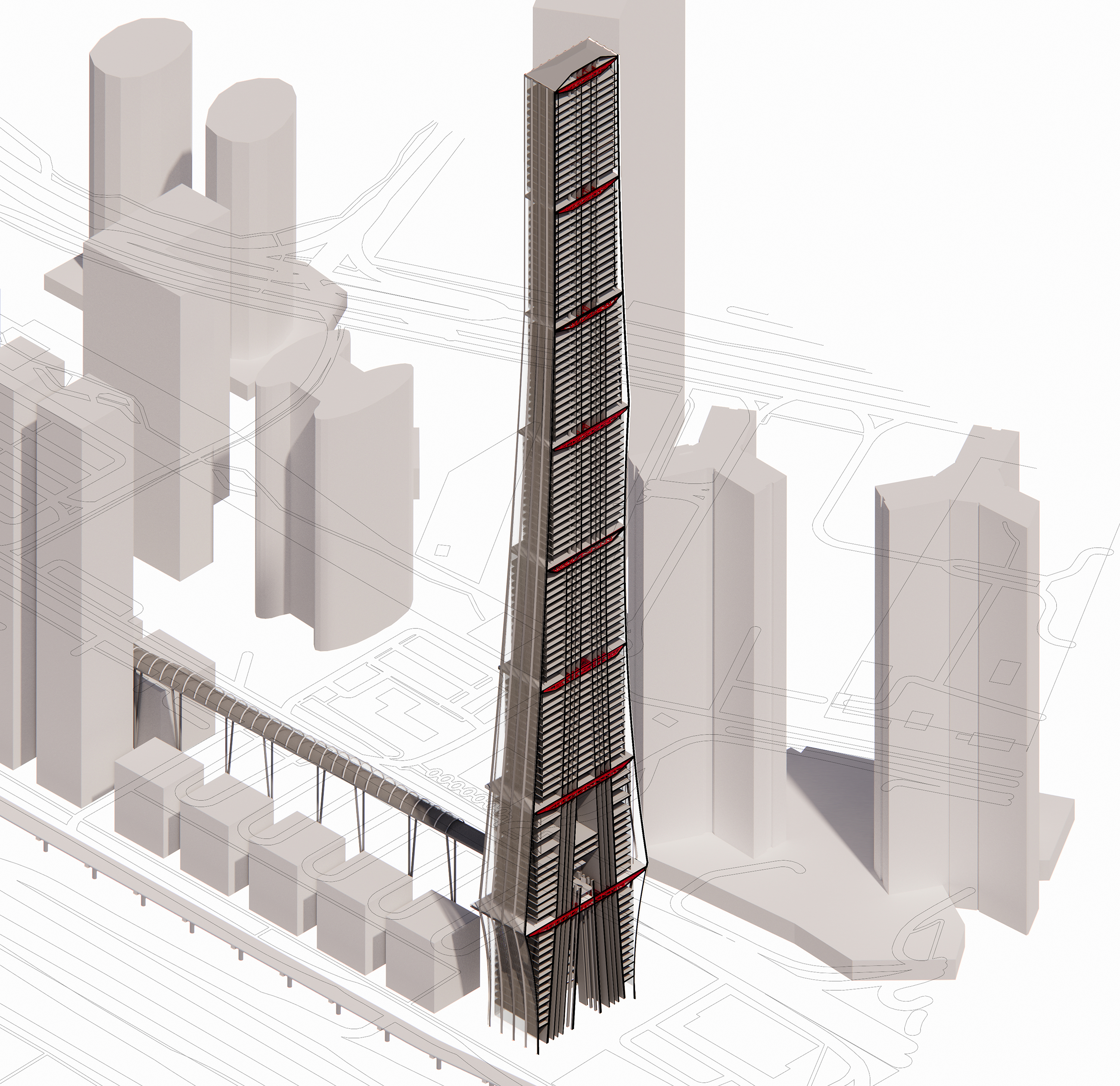 drawing of final building design short section