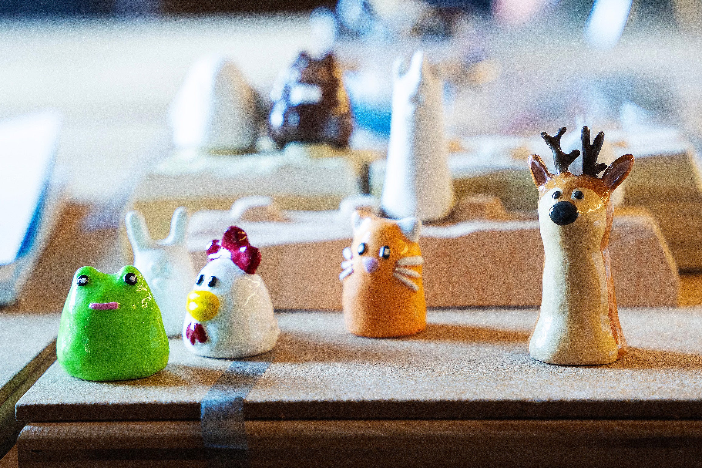 ceramic finger puppet animals