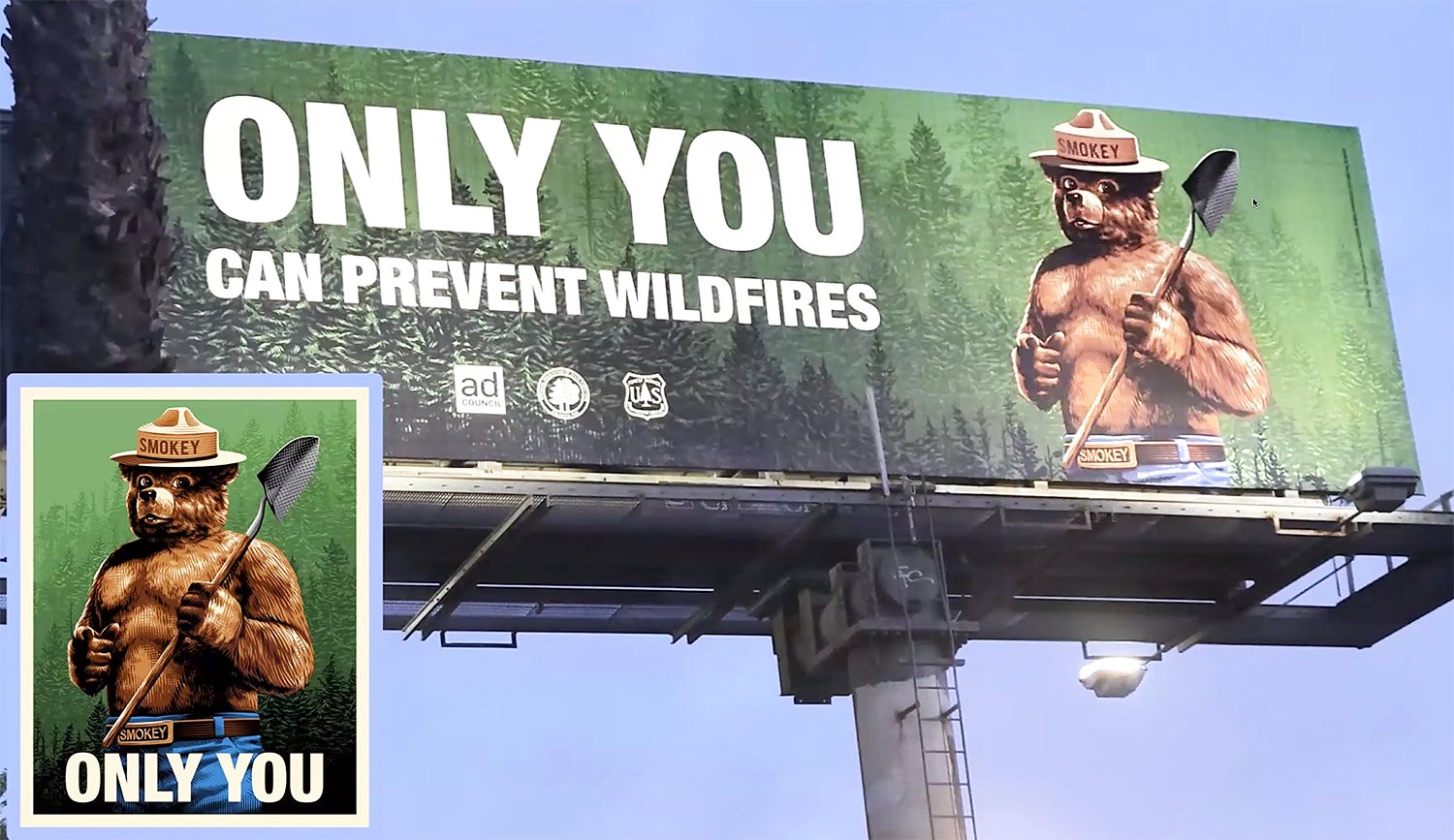 Smokey the Bear billboard