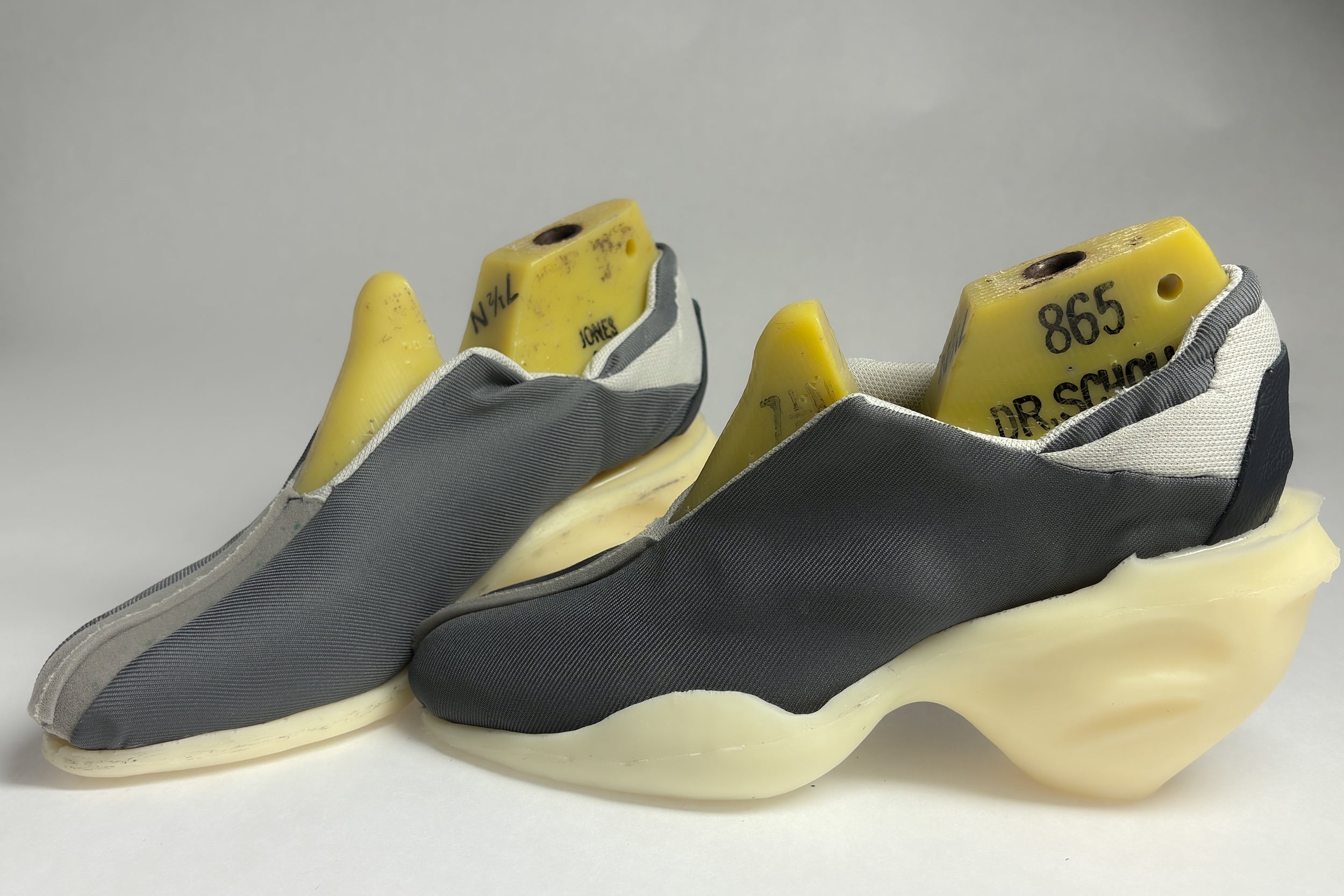 funky athletic shoes in progress