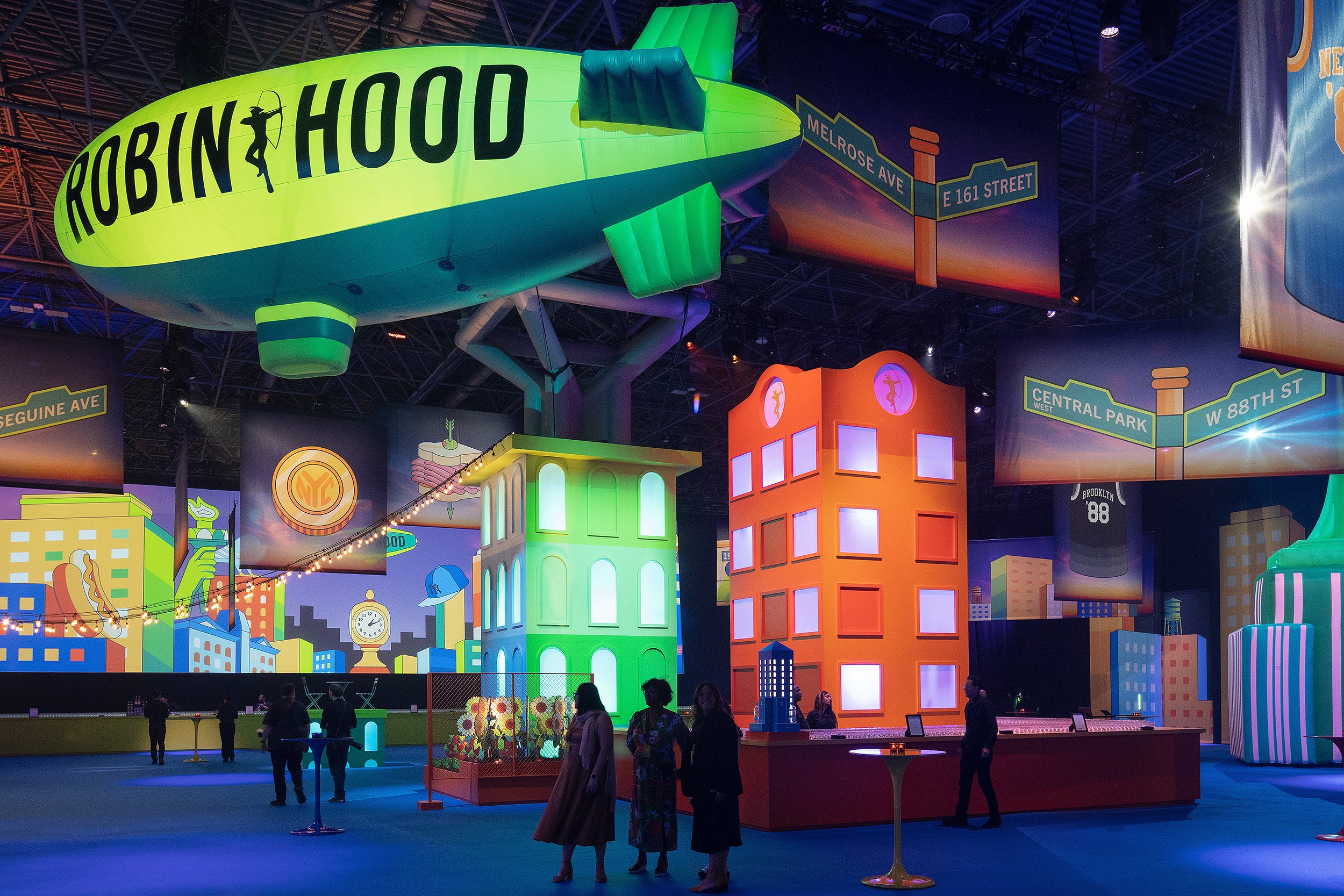colorful inflatables at Robin Hood Foundation event 2025