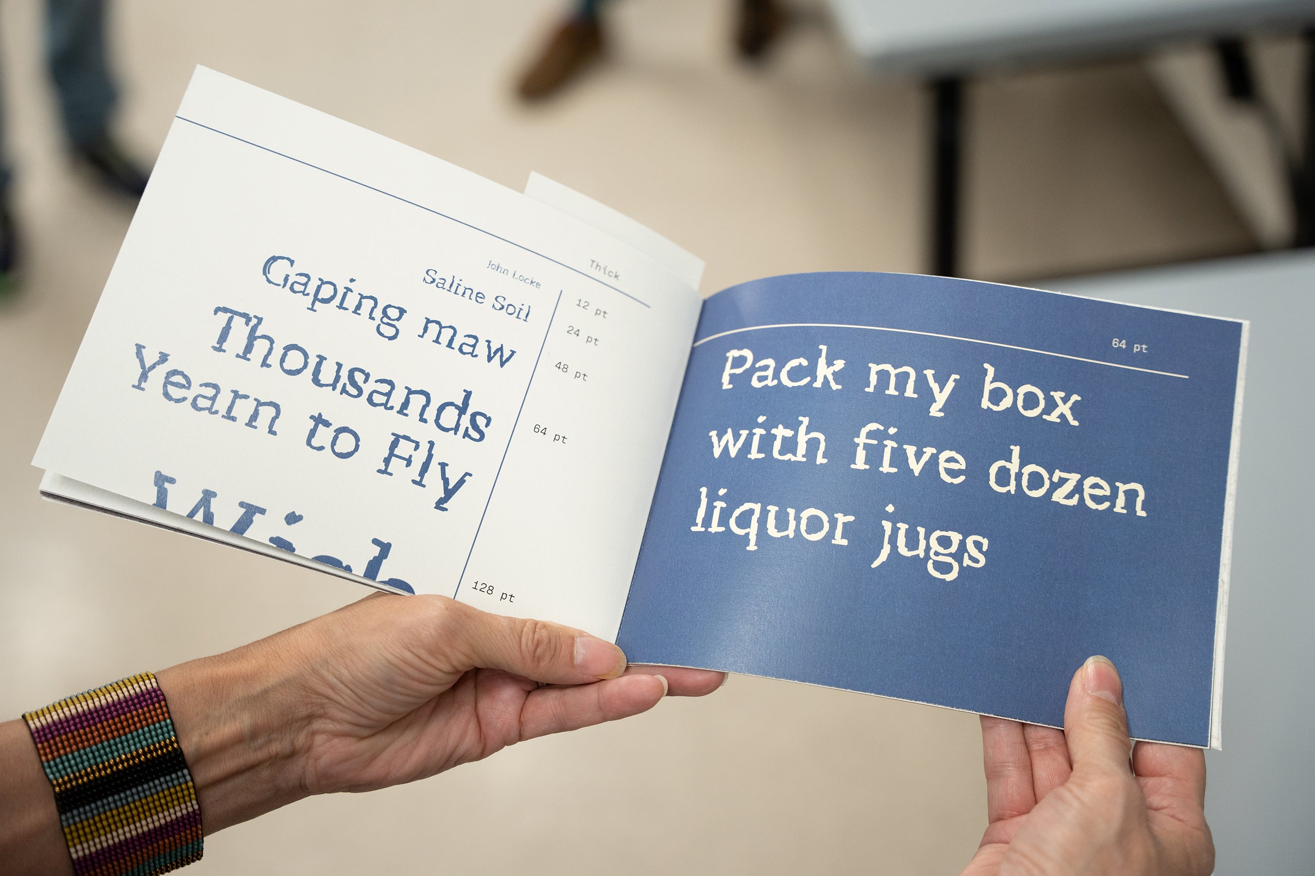 a book of typography by a graphic design student