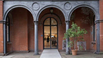 arched entryway of Woods-Gerry