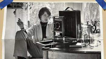 photographer Sally Mann with large-format camera