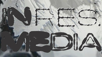 show poster in futuristic typeface