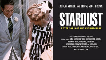 show poster with bride and groom at wedding