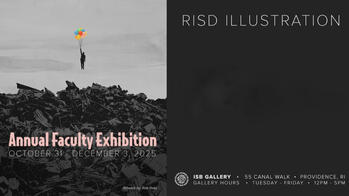 show poster with person rising up above the rubble holding onto a bunch of balloons