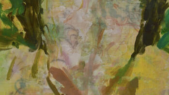 abstract painting of a face