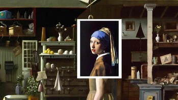 AI-generated image building on Girl with a Pearl Earring