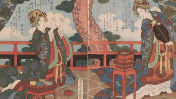 detail of Japanese woodblock print