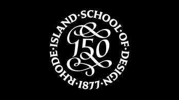 a calligraphed 150 encircled by the words Rhode Island School of Design