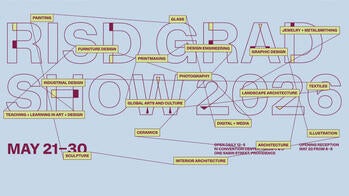 Grad Show 2026 landing page showing department names