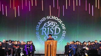 Julie Mehretu delivers the keynote address at Commencement 2026