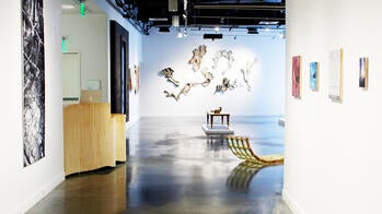 a look inside the Gelman Student Exhibitions Gallery
