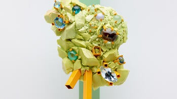 colorful abstract enamel piece