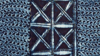 Indigo-dyed textile detail