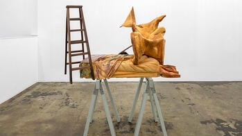 assemblage by Ross featuring a small ladder