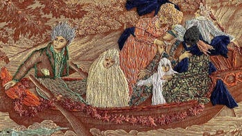 intricate embroidery work by the artist