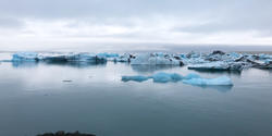 Ice on the water in Iceland