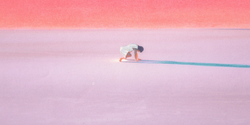 Still from Saad Moosajee’s luminous music video for the Mitski song A Pearl