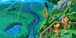 Cover for the National Park Service publication Kids’ Guide to the Gap, Julie Benbassat 19 IL