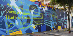 Installation for the 2019 Singapore Biennale presents a visual representation of a poem by spoken word artist Pooja Nansi