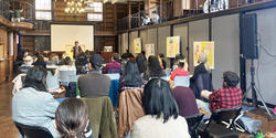 listeners gathered in the Old Library at RISD