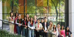 students pose for a photo outside of the MADE studio