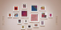 a collection of works on paper installed at RISD Museum