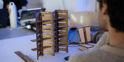 A wood model 