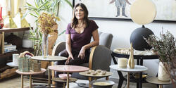 Designer Nada Debs in her home/showroom