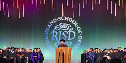 Julie Mehretu delivers the keynote address at Commencement 2026