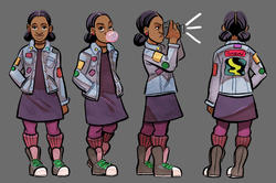 Artie, the protagonist in comics artist Olivia Stephens 17 IL new book in progress