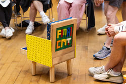 lego-inspired chair ready for critique