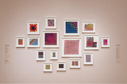 a collection of works on paper installed at RISD Museum