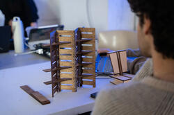 A wood model 