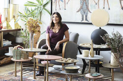Designer Nada Debs in her home/showroom
